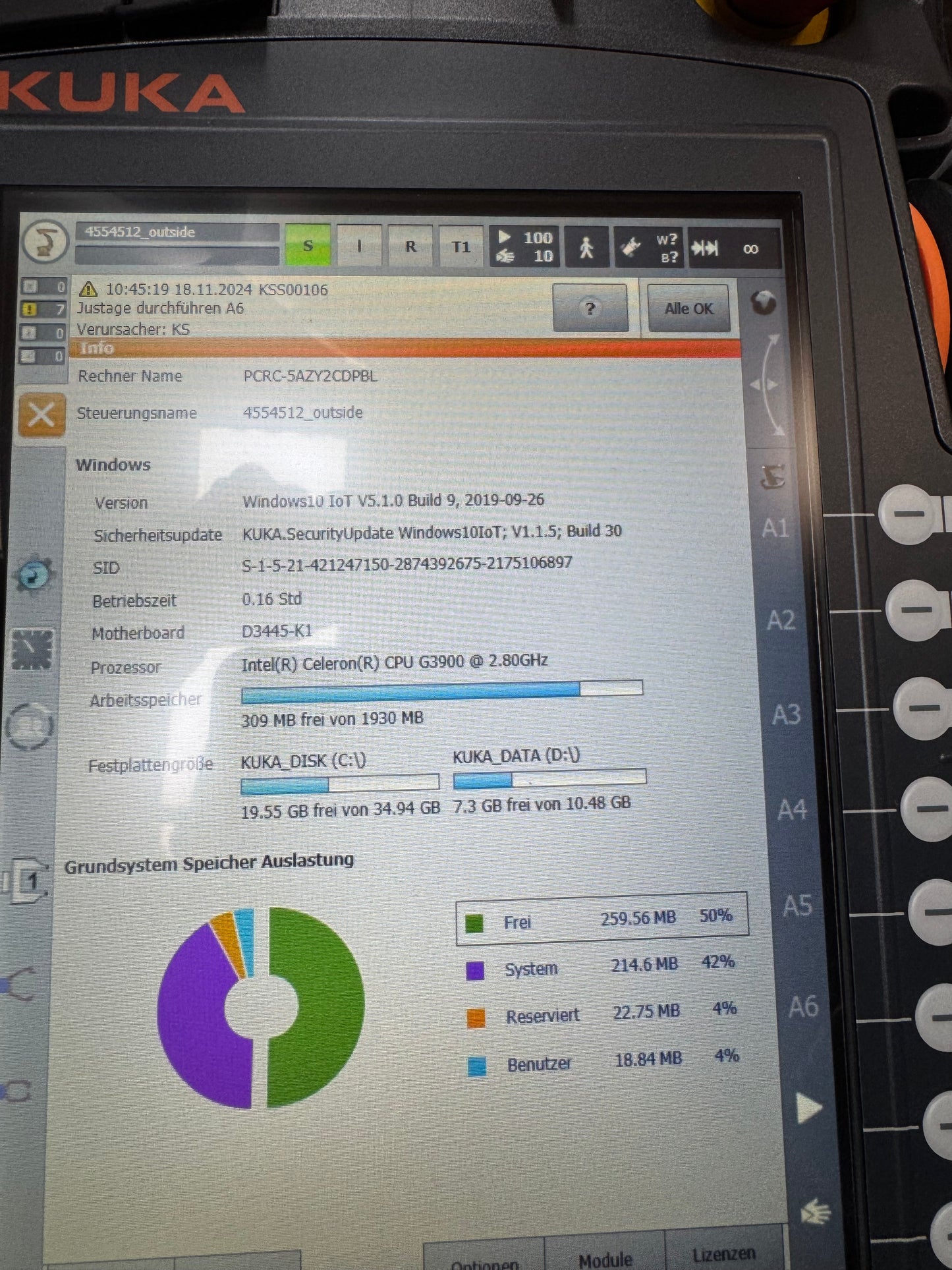 Roboter KUKA KR10 R1100-2/SEL KRC4 komplett - neuwertig