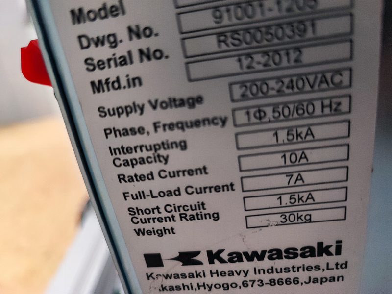 Roboter Kawasaki RS05L  E-Controller mit Kabine