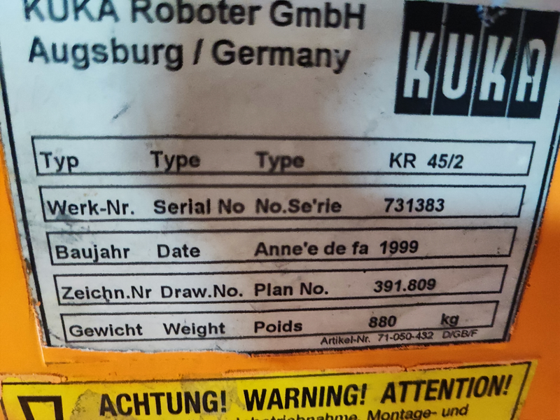 Roboter KUKA KR 45/2 - nur Mechanik  ZH30/45-II