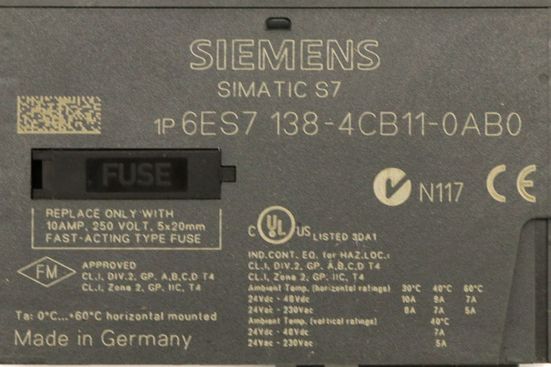 Siemens 6ES7138-4CB11-0AB0 Powermodul