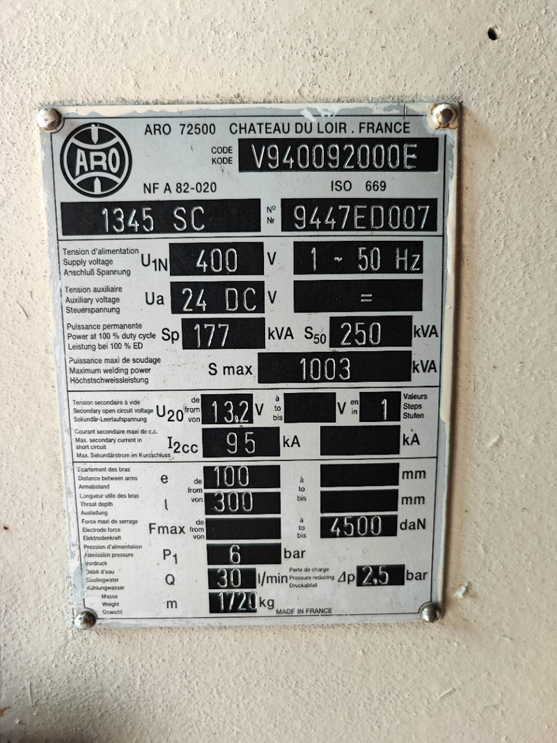 ARO Buckelschweißmaschine mit Rund-/Taktisch