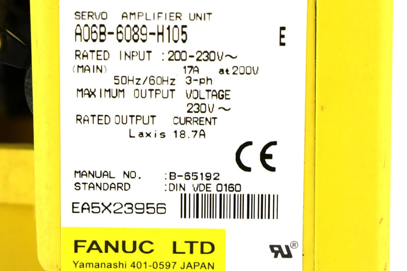 Fanuc A06B-6089-H105 Servo Amplifier