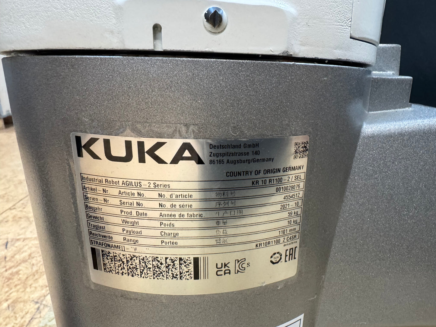 Roboter KUKA KR10 R1100-2/SEL KRC4 komplett - neuwertig
