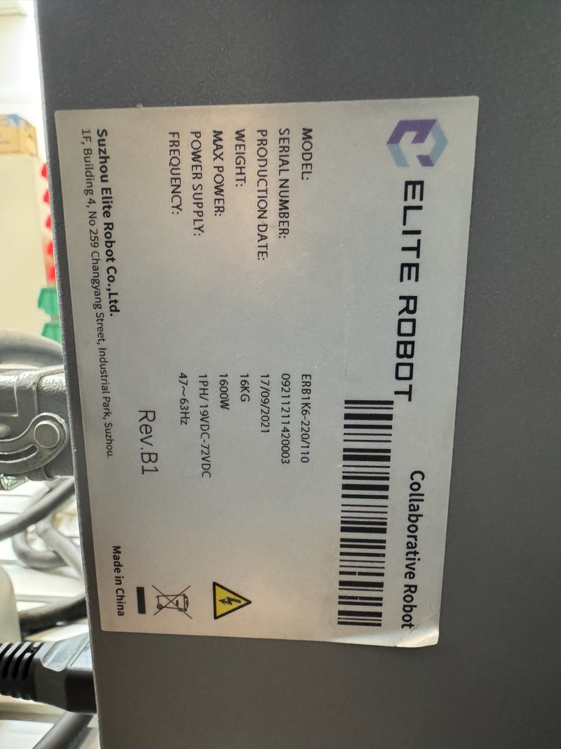 Elite ROBOTS Cobot EC63 complete approx. 7392 operating hours