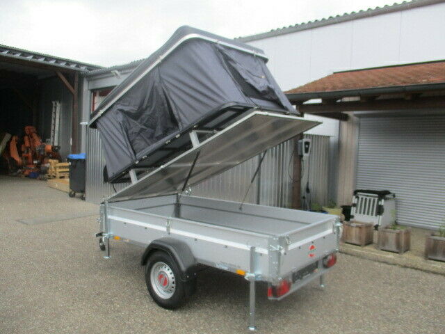 Campinganhänger mit Alu-Deckel und Dachzelt, gebremst NEU