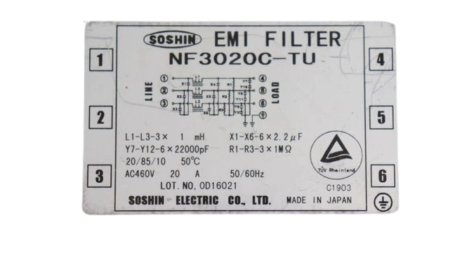 Soshin Electric EMI Filter NF3020C-TU