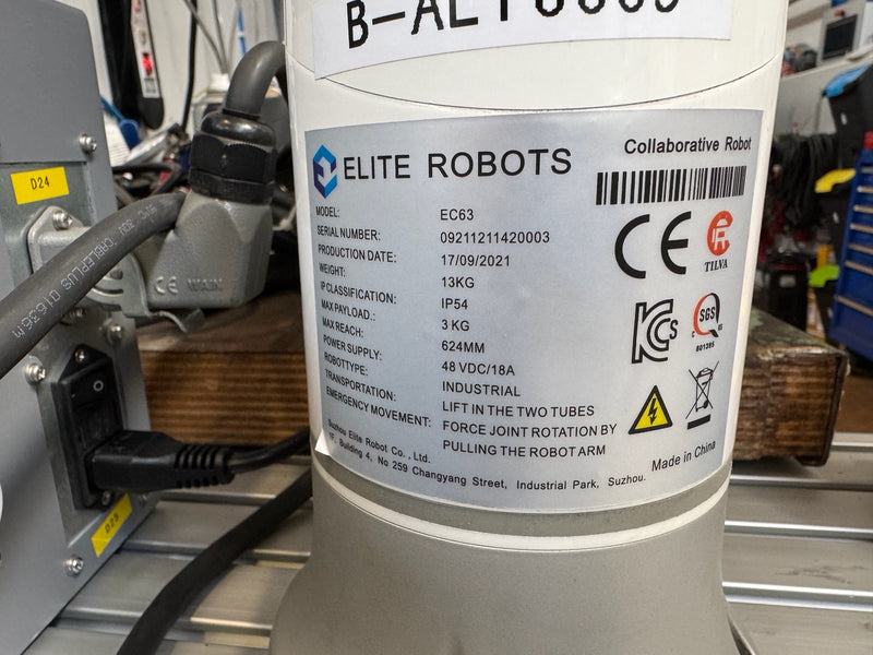 Elite ROBOTS Cobot EC63 complete approx. 7392 operating hours