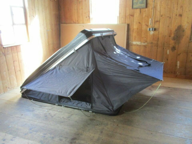 Hartschalen-Autodachzelt 140cm x 215cm ABS schwarz / grau Öffnung automatisch