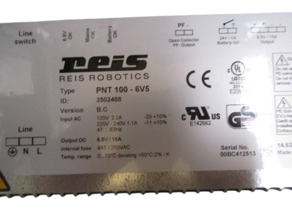Reis Robotics ID3502488 Power Supply PNT 100-6V