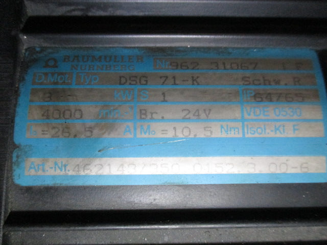 Baumüller/Nürnberg DSG71-K Servomotor