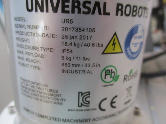 Roboter Universal Robots Cobot UR5 komplett nur ca. 2341 Betriebsstunden