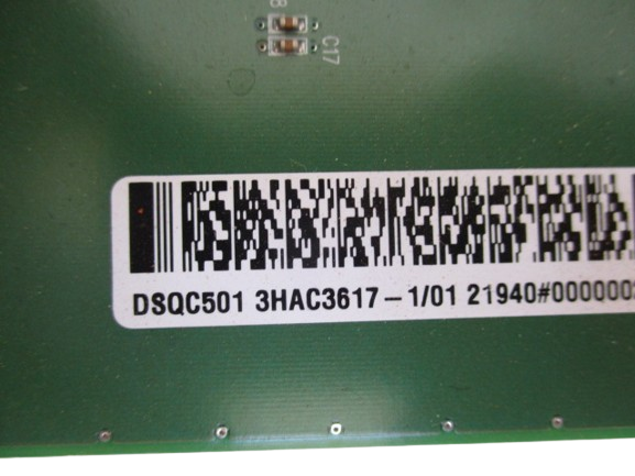 ABB Robotics DSQC 501 Back Plane 3HAC 3617-1
