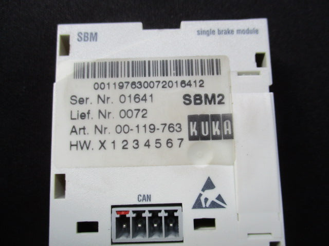 KUKA Art.Nr. 00-119-763 Lief.Nr. 0072 Ser.Nr. 01641 SBM2 single brake modul