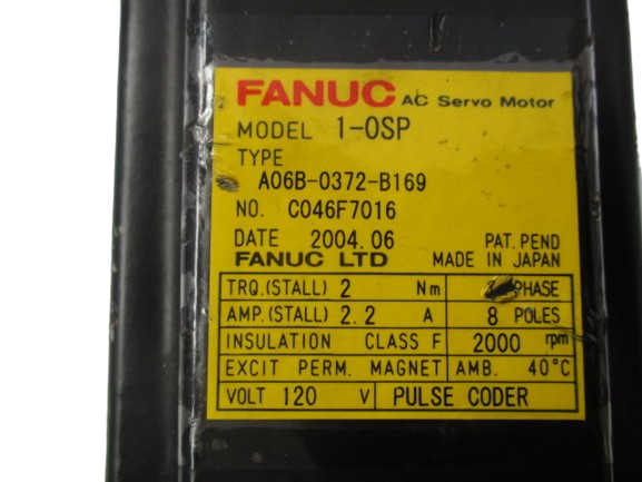 Fanuc A06B-0372-B169 Model 1-OSP - Servomotor