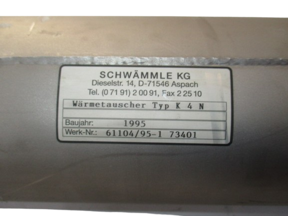 Schwämmle Laser K4N Wärmetauscher