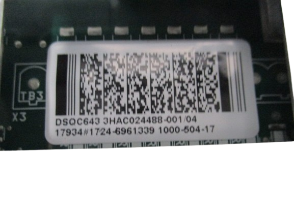 ABB Robotics DSQC 643 3HAC024488-001/04 IRC5 Controller Panel Board