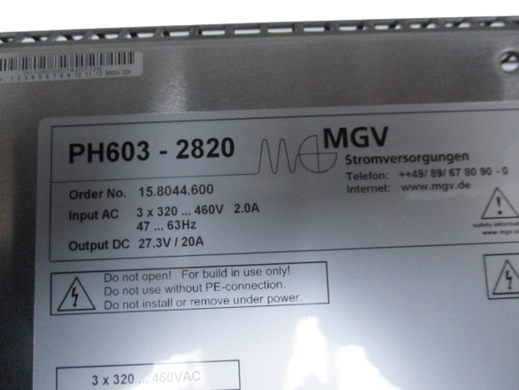 MGV Stromversorgungen PH603 - 2820 Netzteil