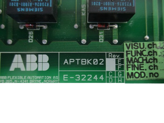 ABB Robotics 3E 032244 (E 32244) - Terminal Board APTBK-02