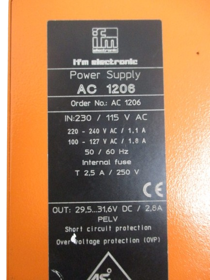 ifm AC1206 PowerSupply 230VAC 2,8A