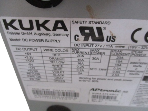 KUKA 00-126-383 DC Power Supply Netzteil ATX KRC2