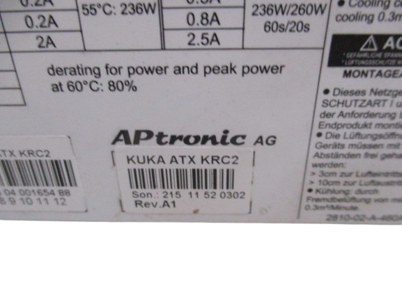 KUKA 00-126-383 DC Power Supply Netzteil ATX KRC2