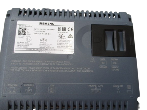 Siemens Simatic HMI Touch Display TP700 Comfort 6AV2124-0GC01-0AX0