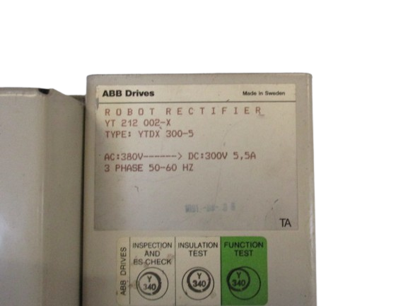 ABB Robotics Robot Rectifier YT212 002-X YTDX 300-5