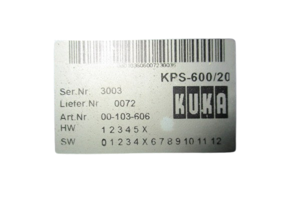 KUKA KPS-600/20 Ser.Nr. 3003 Art.Nr. 00-103-606 Servoregler Lenze Power Modul