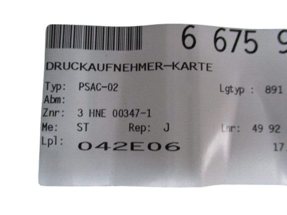 ABB Robotics 3HNE 00347-1 - Pres. Sensor Ampl. PSAC-02 Druckaufnehmerkarte