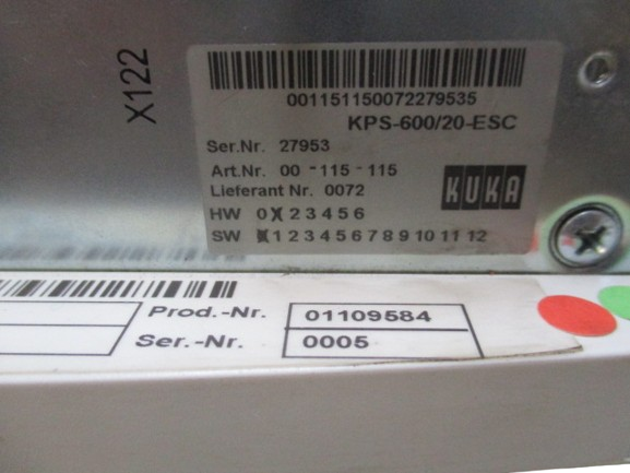 KUKA KPS-600/20-ESC Art.Nr. 00-115-115