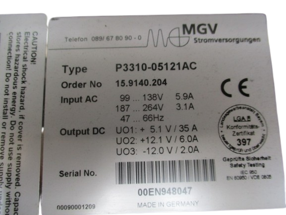 MGV Stromversorgung P3310-05121 AC-Steuergerät