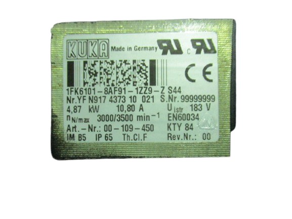 KUKA 1FK6101-8AF91-1ZZ9-Z S44 AC Servomotor Art.Nr. 00-109-450