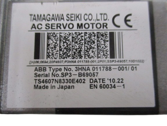 ABB Robotics 3HNA011788-001/01 Serial Nr SP3-B69057 Servomotor