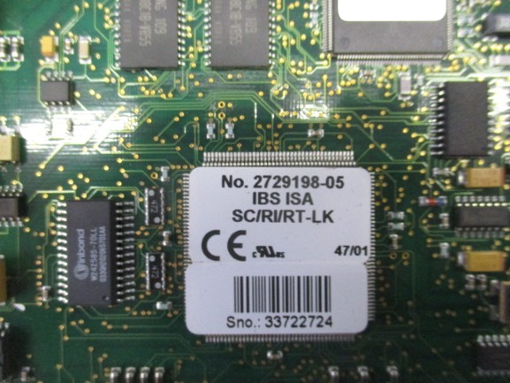 Phoenix Contact Controller Card IBS ISA SC/RI/RT-LK 2729198-05