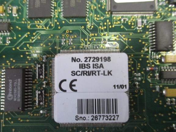 Phoenix Contact Controller Card IBS ISA SC/RI/RT-LK 2729198