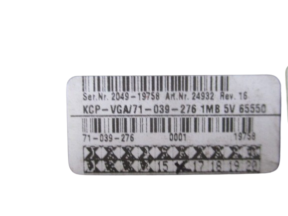 KUKA KVGA 1.0-71-039-276 Video Interface Card Ser.Nr. 2049-19758 Art. Nr. 24932