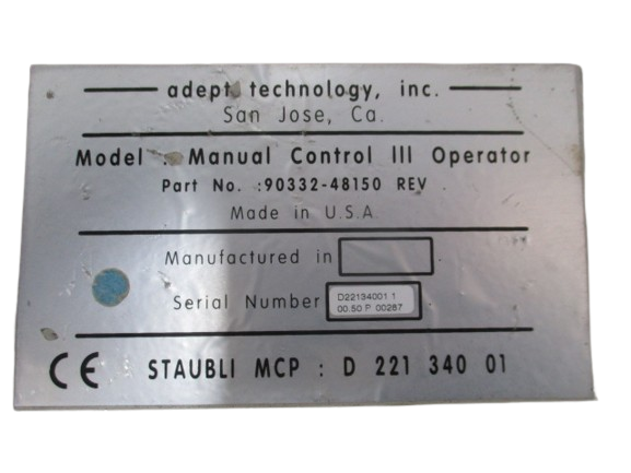 Stäubli adept Handbediengerät MCP D221 340 01
