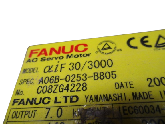 Fanuc A06B-0253-B805 Modell αiF30/3000 AC Servomotor