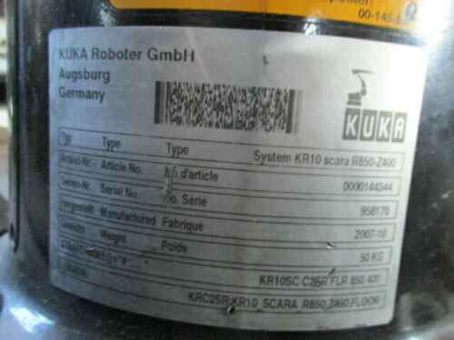 Roboter KUKA KR10scara R850 Z400 - nur Mechanik