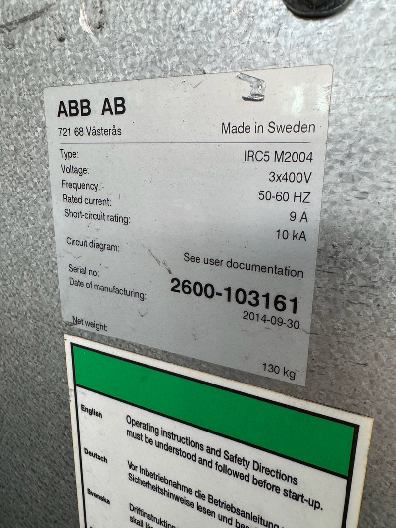 Robot ABB Robotics IRB 2600 20/1.65 IRC5 M2004 , Multimove 12 axes , 2 robots