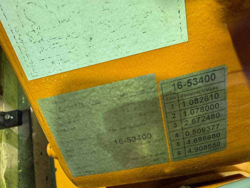 Robot ABB Robotics IRB 1600 8/1.45 IRC5 M2004, complete