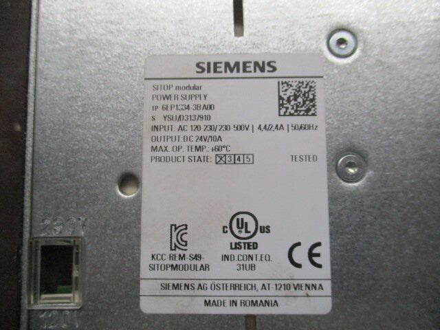 Siemens 6EP1334-3BA00 Sitop modular Power Supply