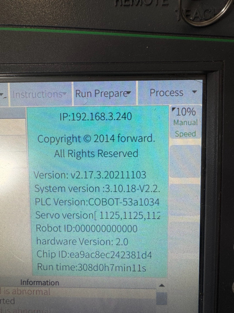 Elite ROBOTS Cobot EC63 complete approx. 7392 operating hours