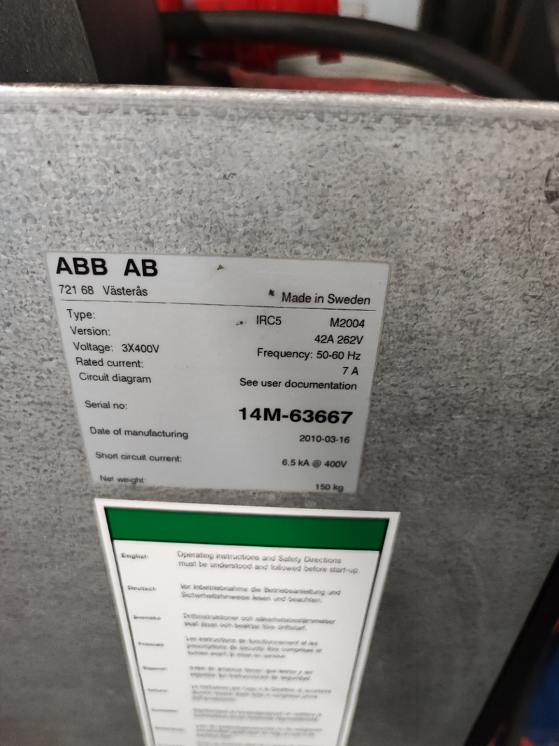 Roboter ABB Robotics IRB 140 M2004 Seriennummer 14M-63667 (Baujahr 03/2010)