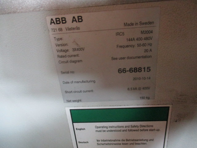 Roboter ABB Robotics IRB 6600 Seriennummer 66-68813/ 66-68814/ 66-68815/ 66-68816