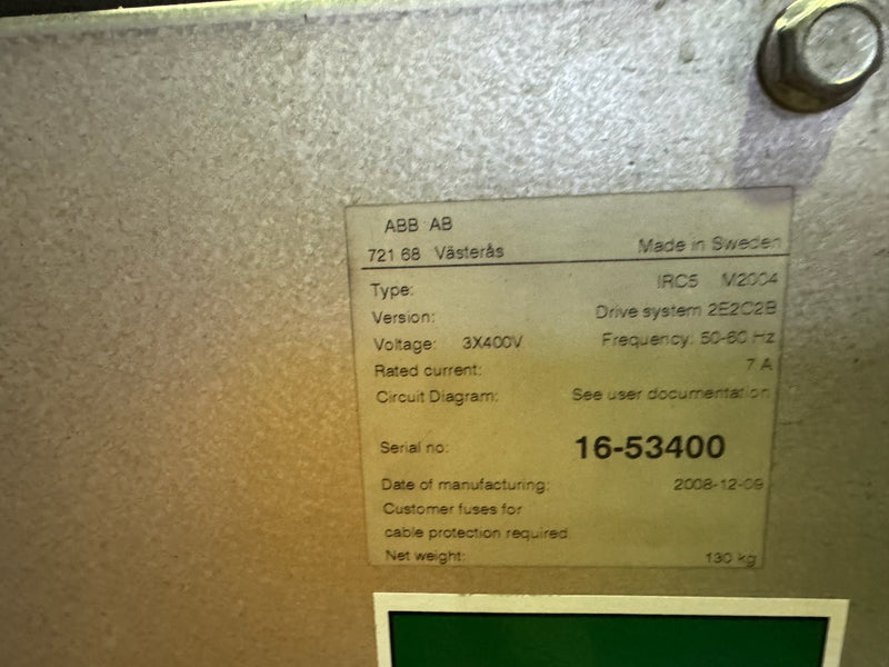 Robot ABB Robotics IRB 1600 8/1.45 IRC5 M2004, complete