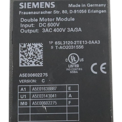 Siemens Sinamics Double Motor Modul 6SL3120-2TE13-0AA3