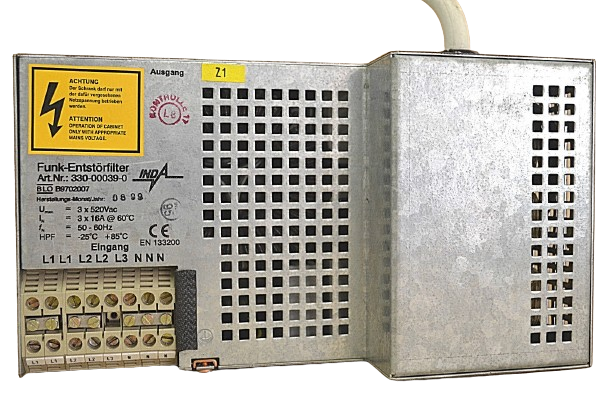 INDA radio interference suppression filter Art.No. 330-00039-0 BLO B-9702007