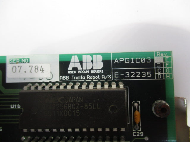 ABB Robotics 3E 032235 (E 32235) - General Interface Board APGIC-03