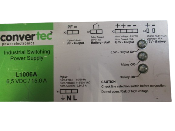 Convertec power electronics Model L1006A Power Supply